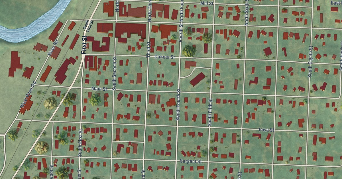 Map of Akron, Iowa in 2026