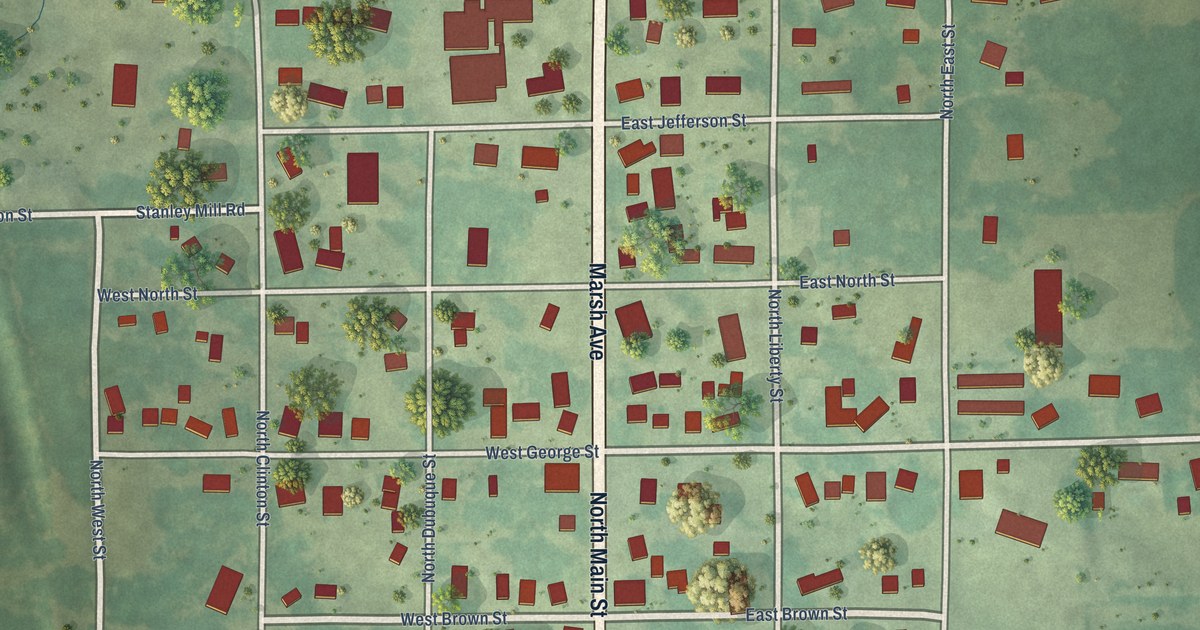 Map of Albion, Iowa in 2026