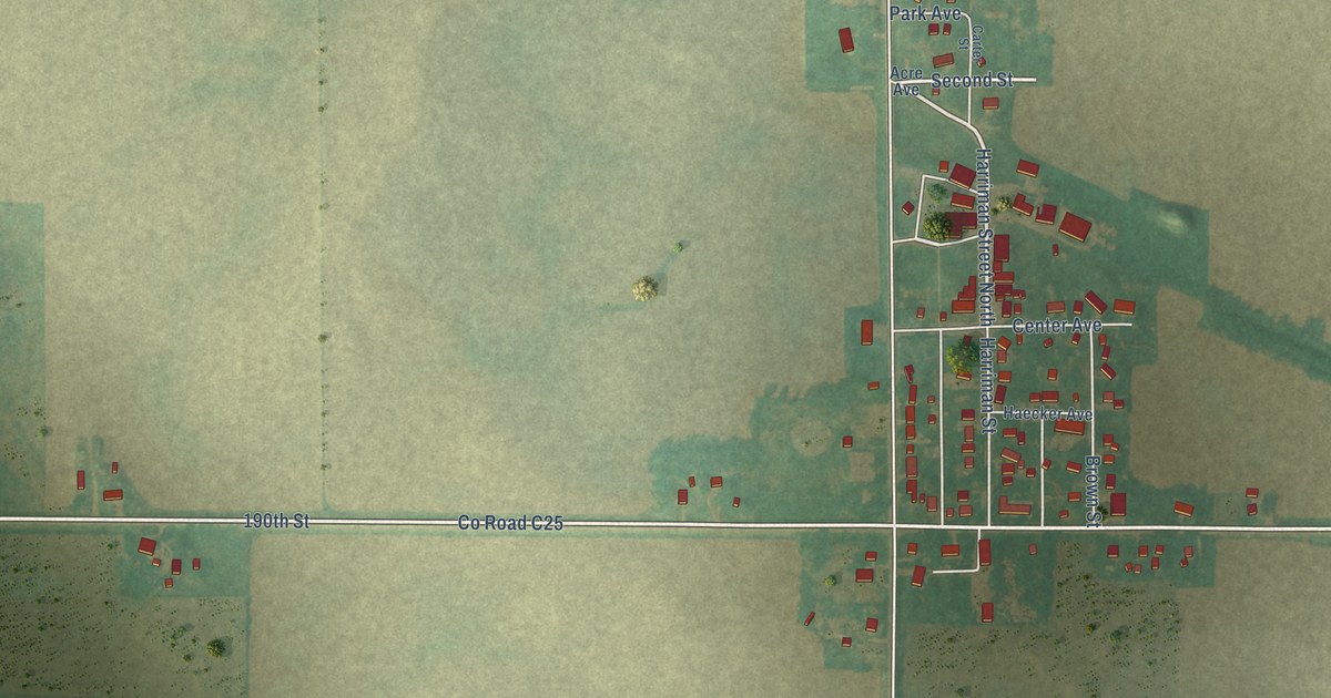 Map of Alexander, Iowa in 2026