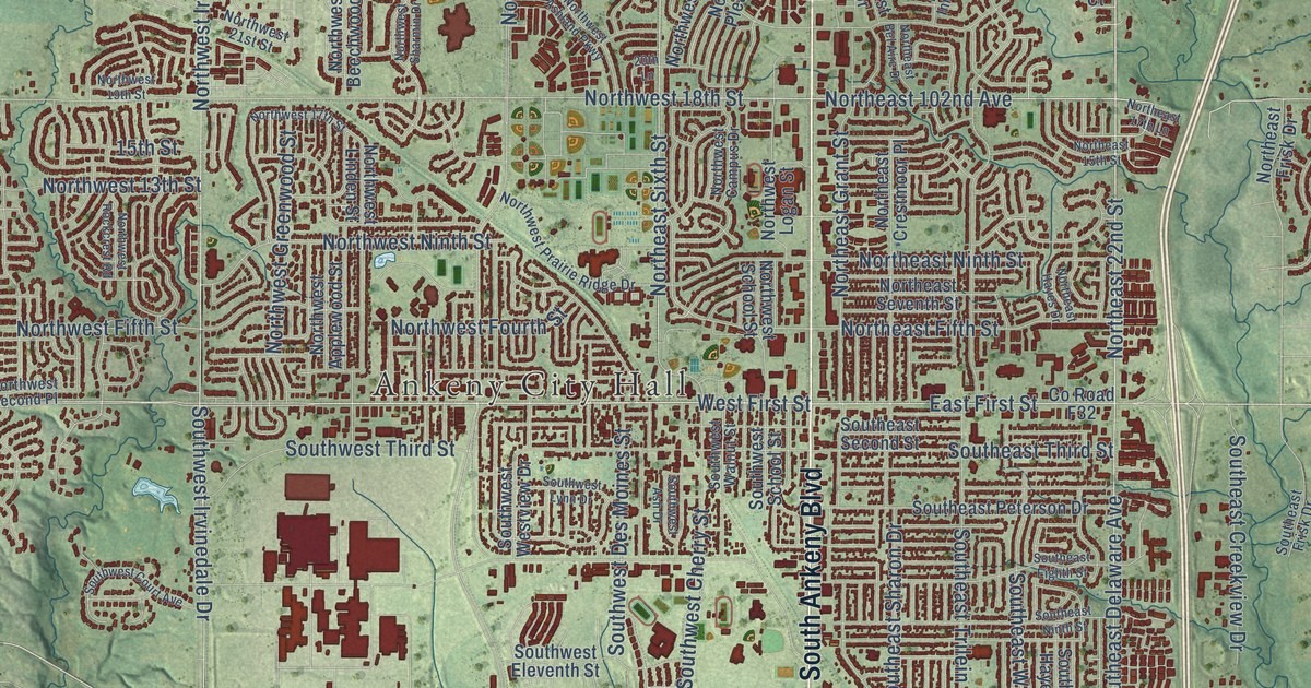 Map of Ankeny, Iowa in 2026