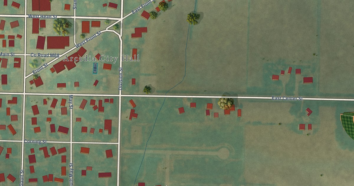 Map of Arcadia, Iowa in 2026