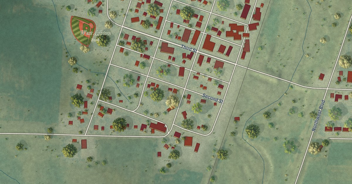 Map of Ashton, Iowa in 2026