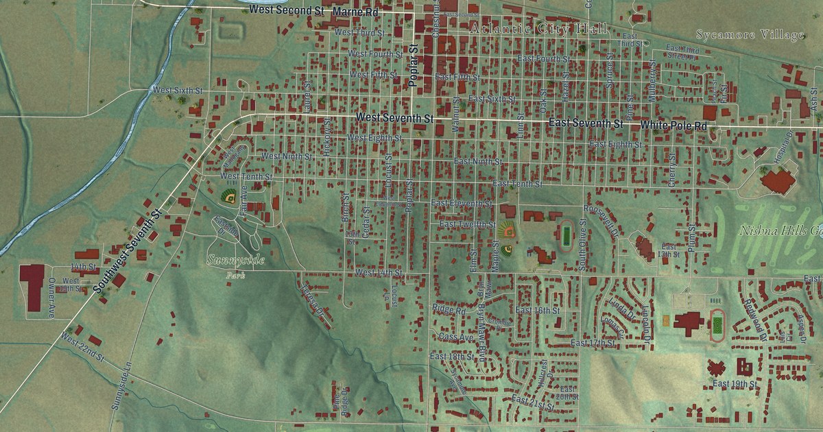Map of Atlantic, Iowa in 2026