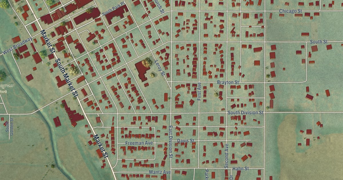 Map of Audubon, Iowa in 2026