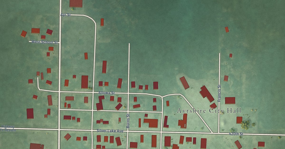 Map of Ayrshire, Iowa in 2026