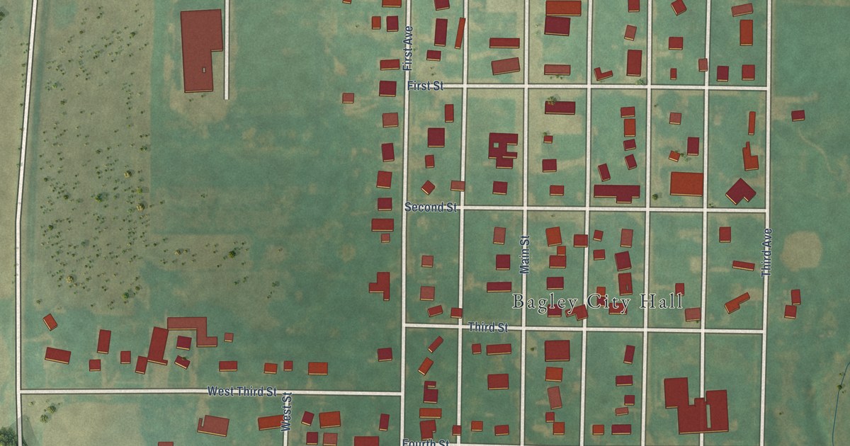 Map of Bagley, Iowa in 2026