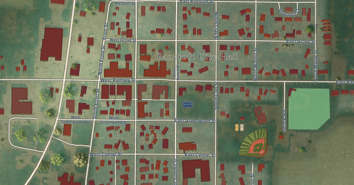 Map of Bancroft, Iowa in 2026