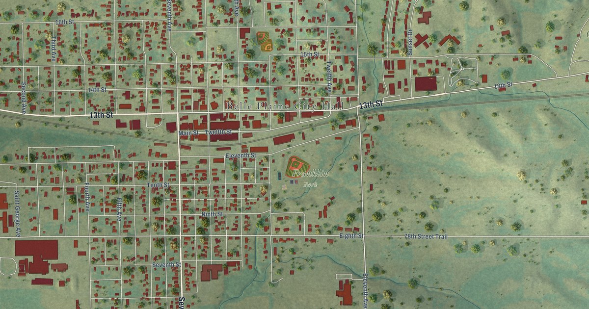 Map of Belle Plaine, Iowa in 2026