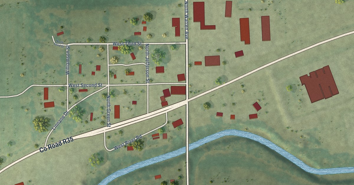 Map of Bevington, Iowa in 2026