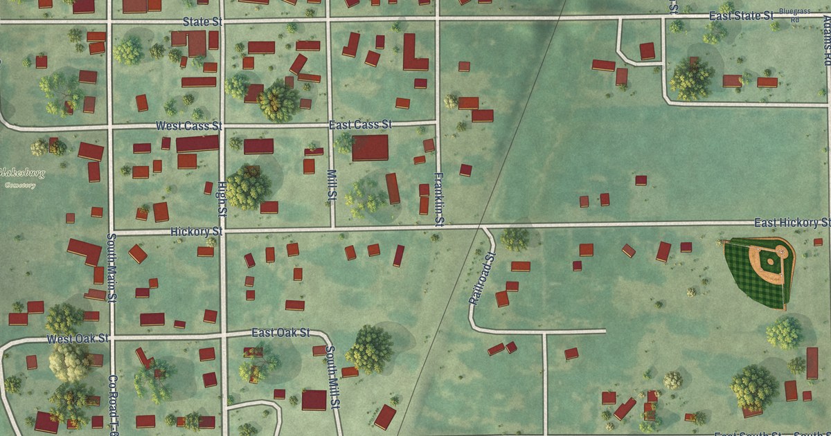 Map of Blakesburg, Iowa in 2026