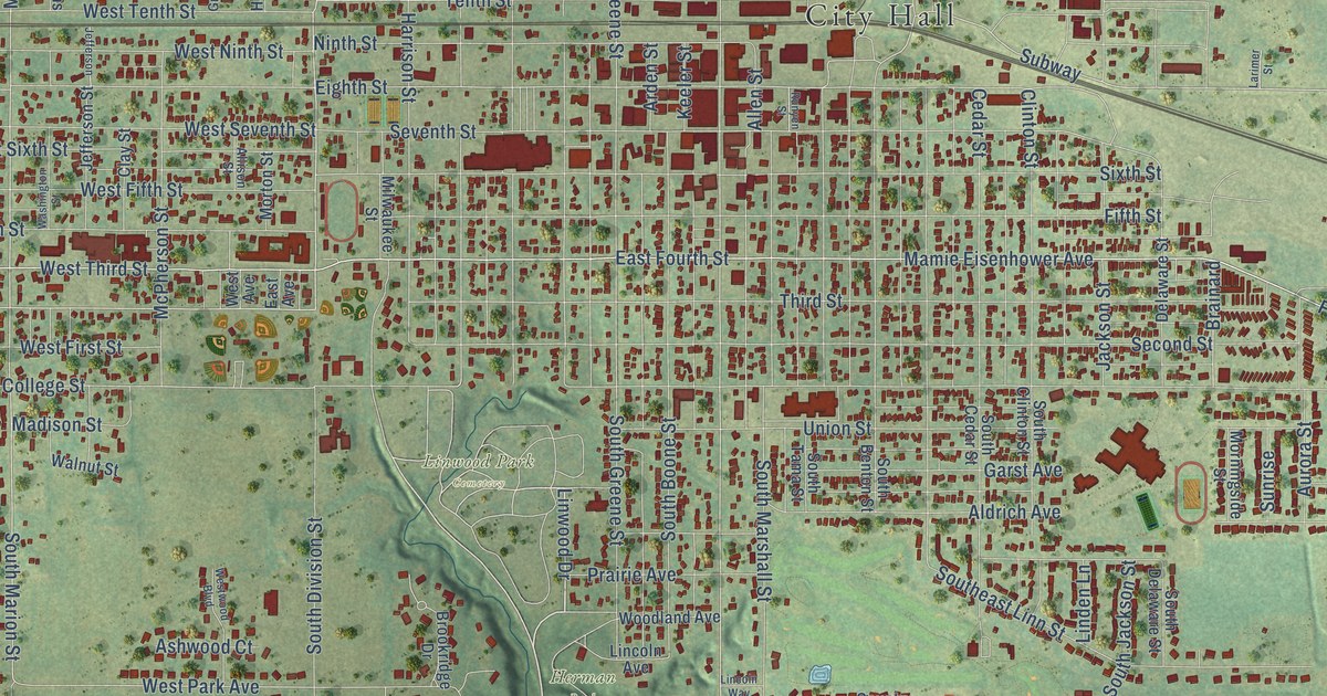 Map of Boone, Iowa in 2026