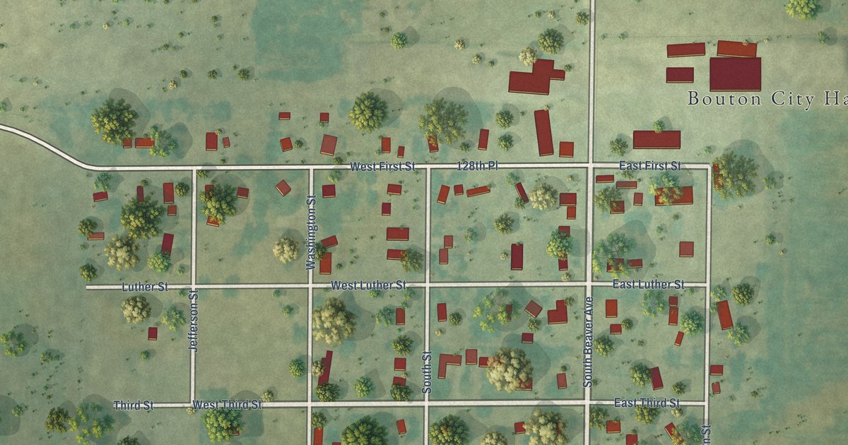 Map of Bouton, Iowa in 2026