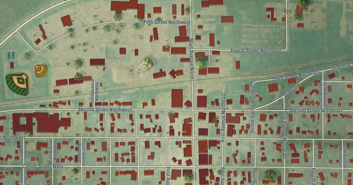 Map of Britt, Iowa in 2026