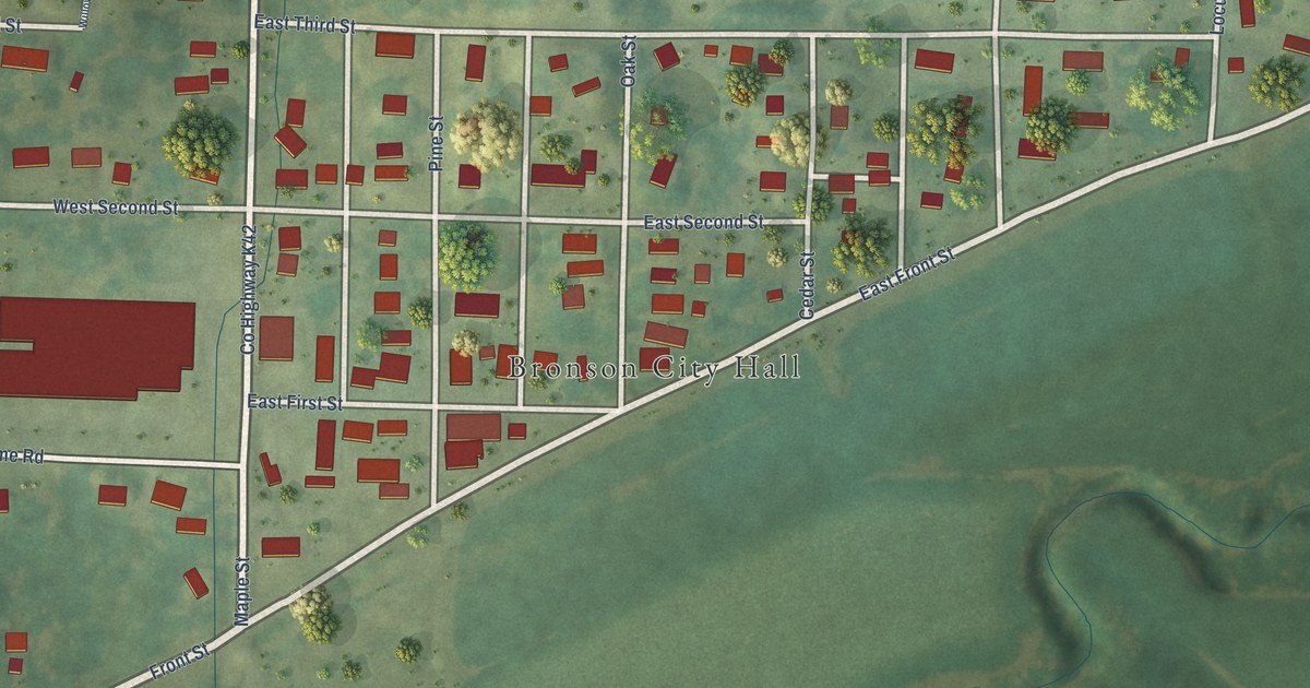 Map of Bronson, Iowa in 2026