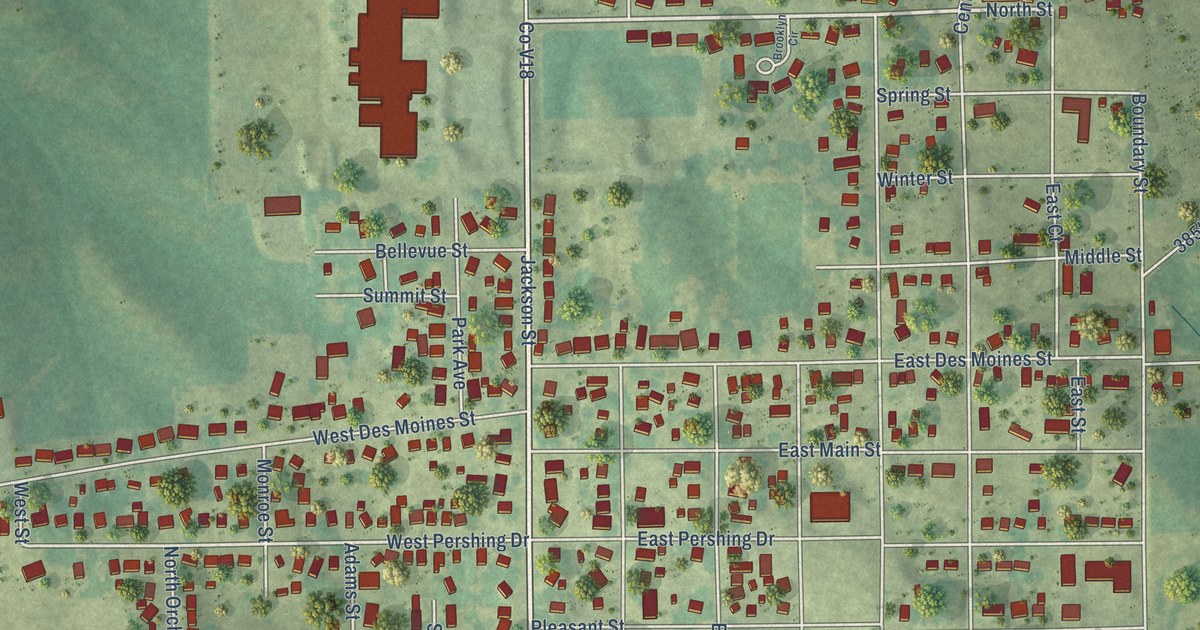 Map of Brooklyn, Iowa in 2026