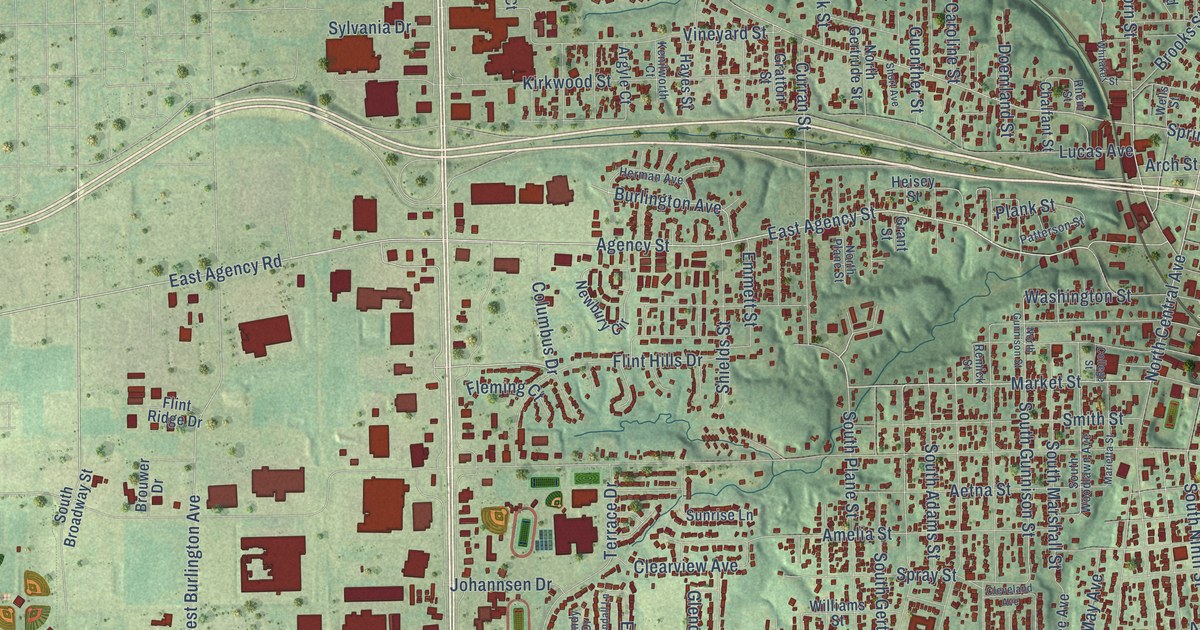 Map of Burlington, Iowa in 2026
