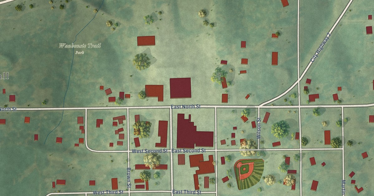 Map of Cantril, Iowa in 2026