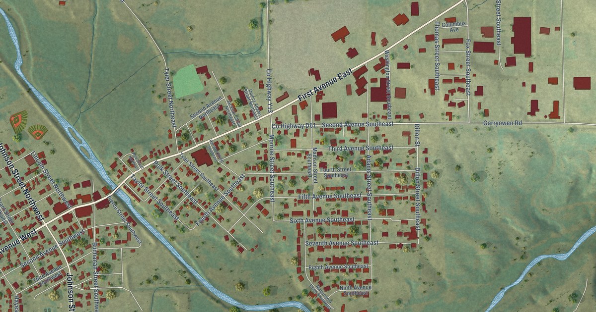 Map of Cascade, Iowa in 2026