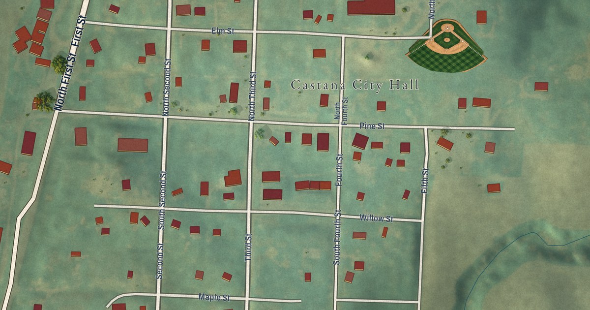 Map of Castana, Iowa in 2026
