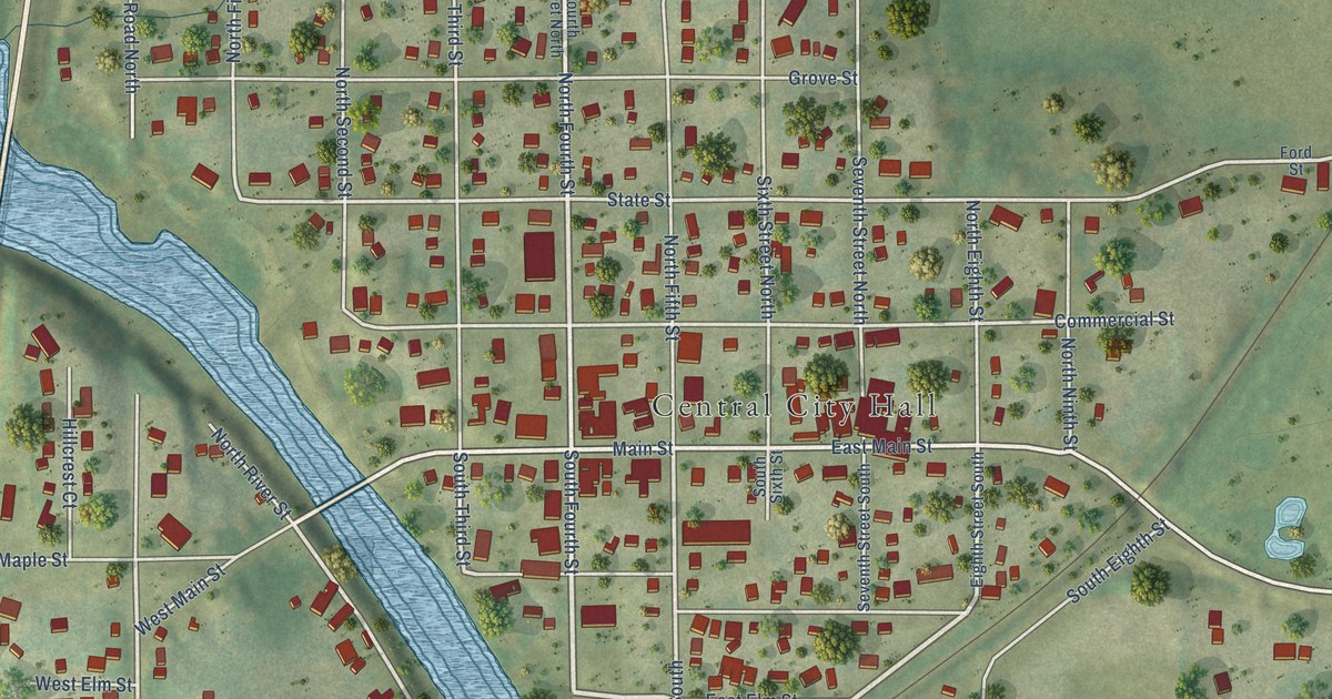Map of Central City, Iowa in 2026