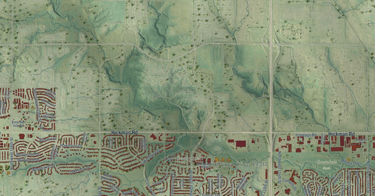 Map of Clive, Iowa in 2026