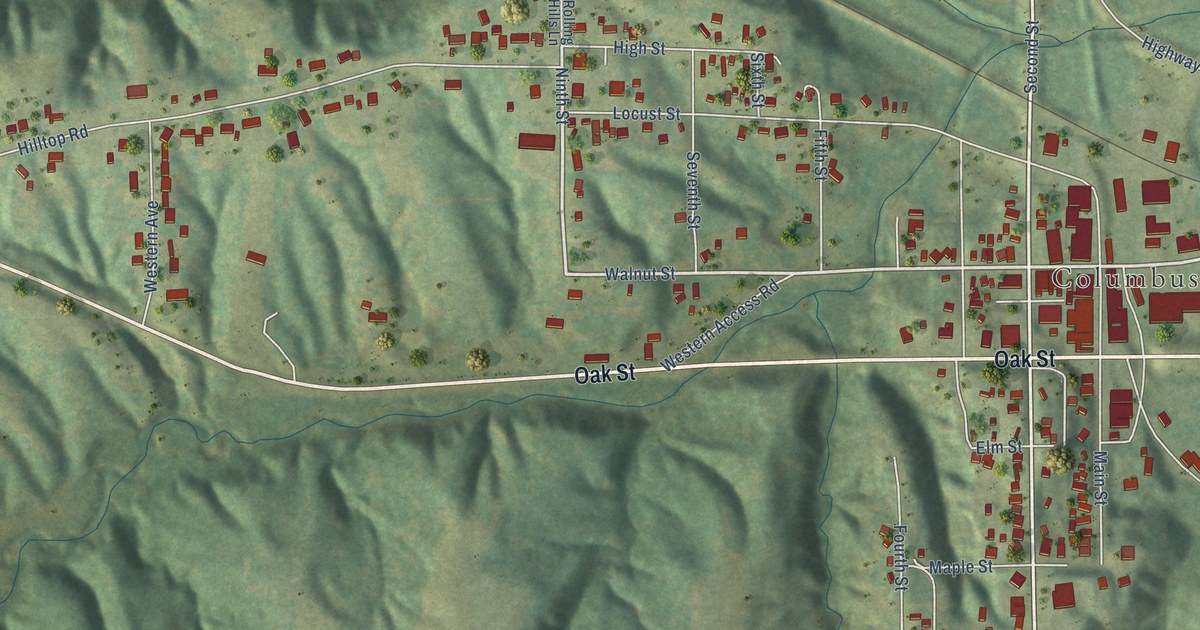 Map of Columbus Junction, Iowa in 2026