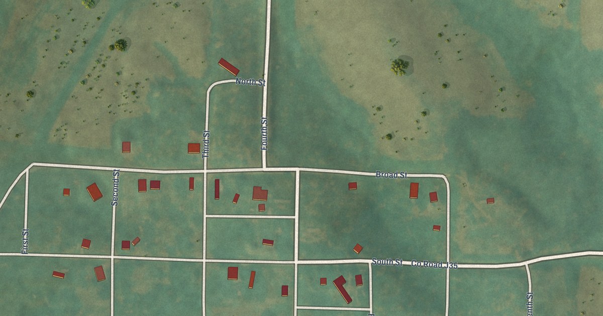 Map of Conway, Iowa in 2026
