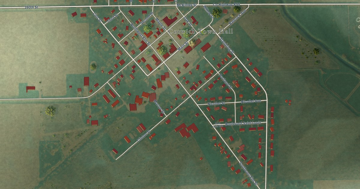 Map of Corwith, Iowa in 2026