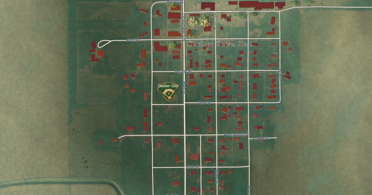 Map of Coulter, Iowa in 2026