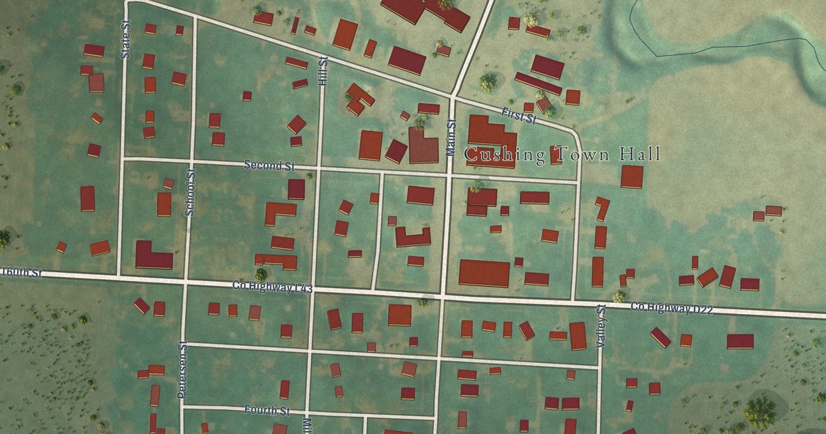 Map of Cushing, Iowa in 2026