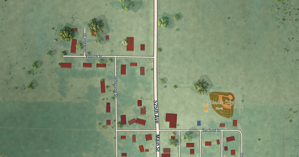 Map of Cylinder, Iowa in 2026