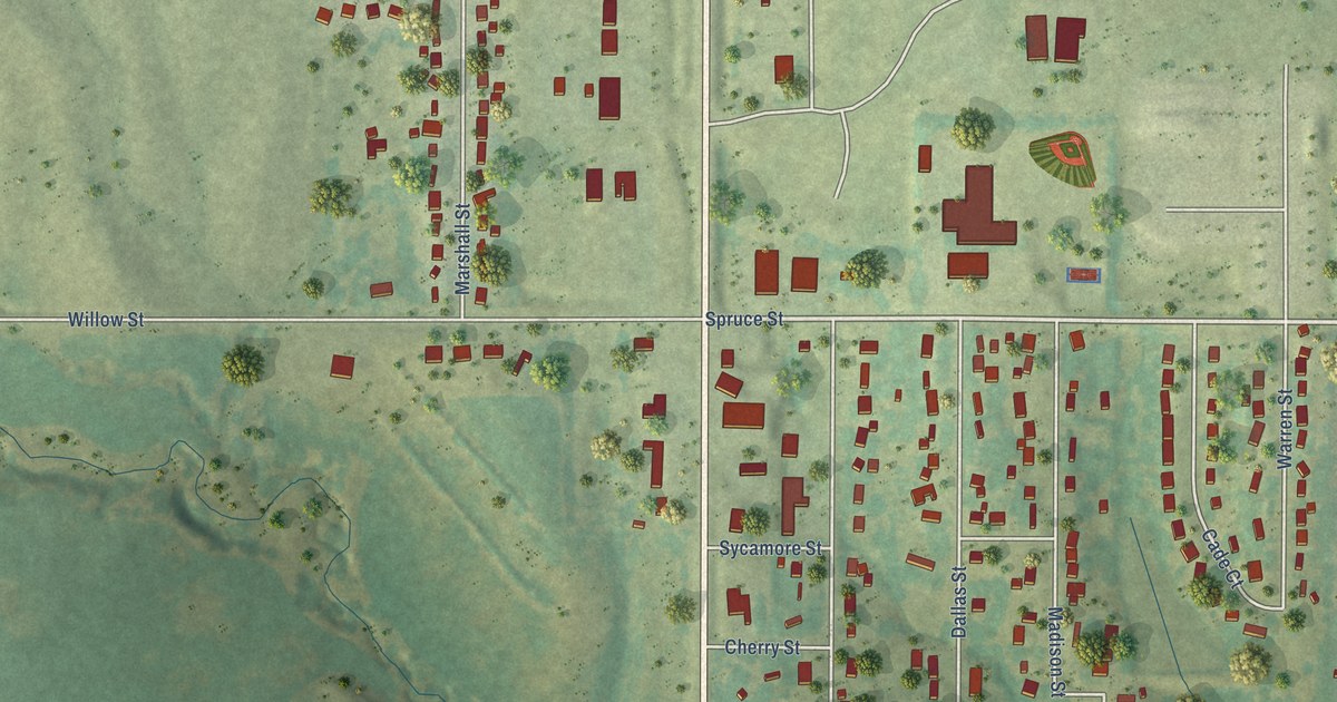 Map of De Soto, Iowa in 2026