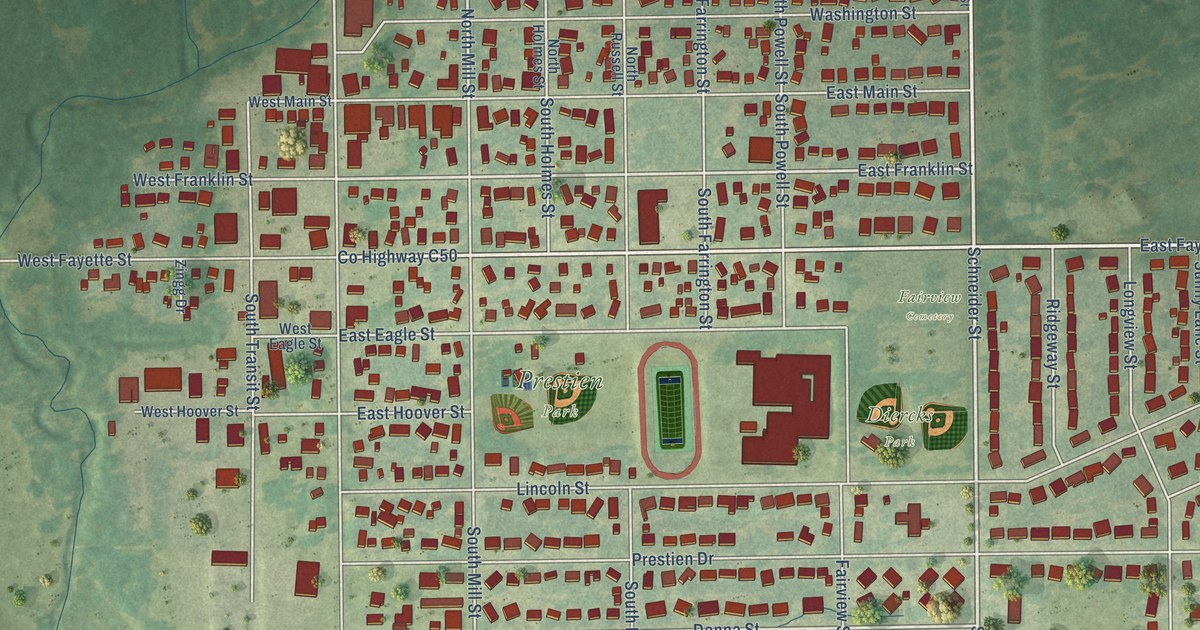 Map of Denver, Iowa in 2026