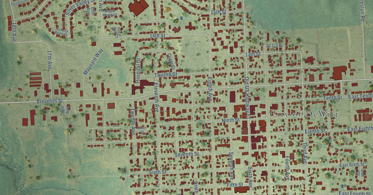 Map of DeWitt, Iowa in 2026