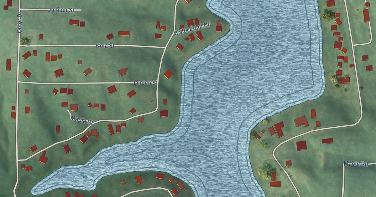 Map of Diamondhead Lake, Iowa in 2026