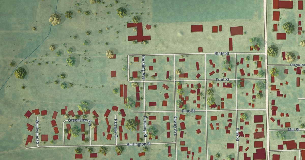 Map of Donnellson, Iowa in 2026