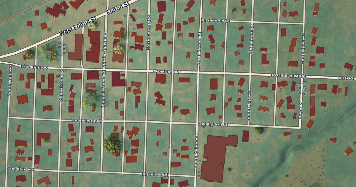 Map of Dow City, Iowa in 2026