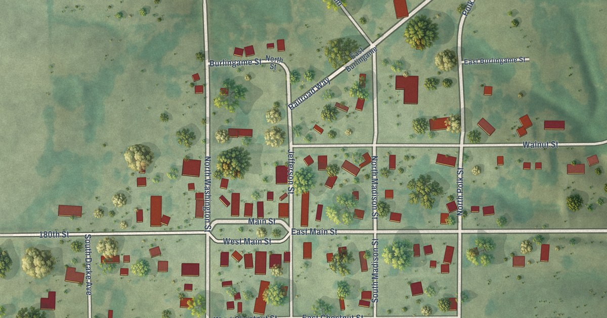 Map of Drakesville, Iowa in 2026