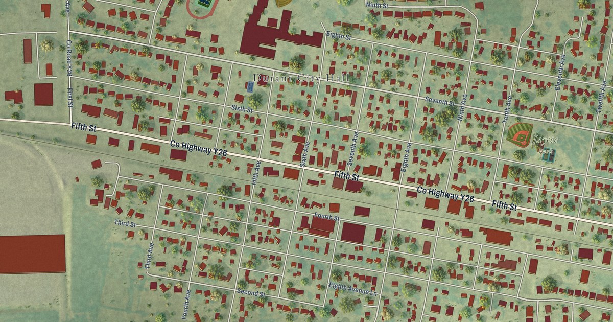 Map of Durant, Iowa in 2026