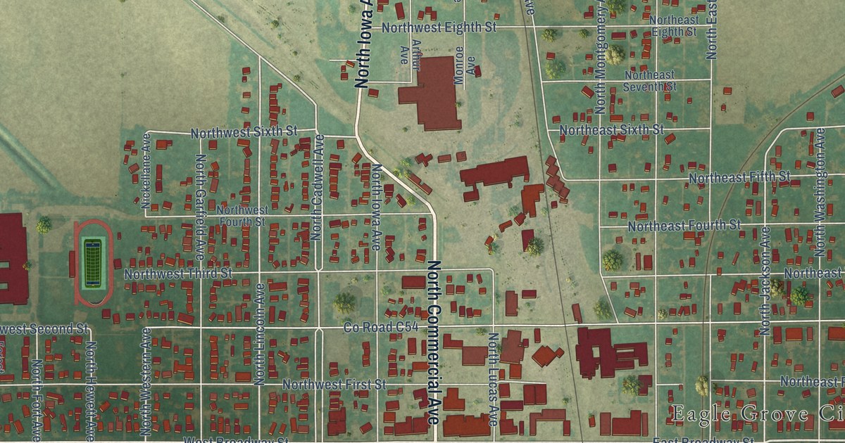 Map of Eagle Grove, Iowa in 2026