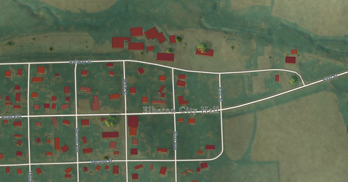 Map of Elberon, Iowa in 2026