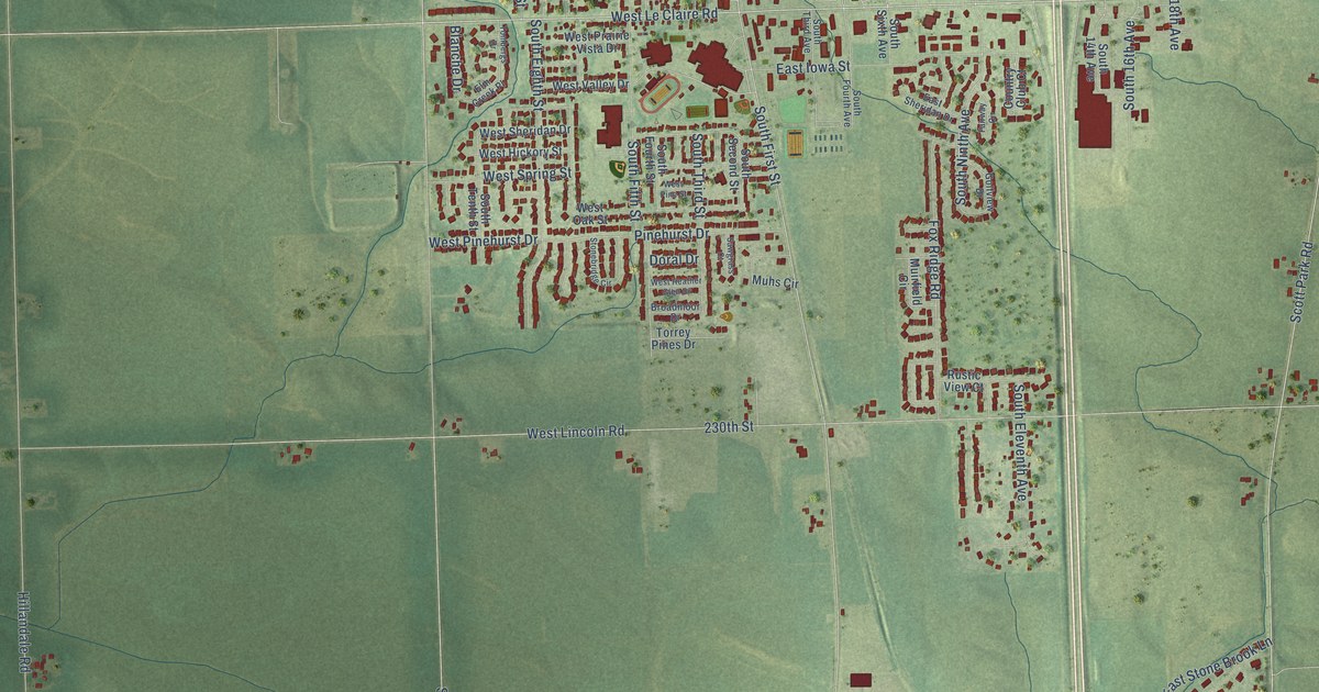 Map of Eldridge, Iowa in 2026