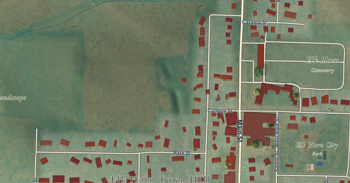Map of Elk Horn, Iowa in 2026