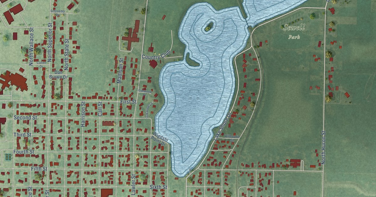 Map of Emmetsburg, Iowa in 2026