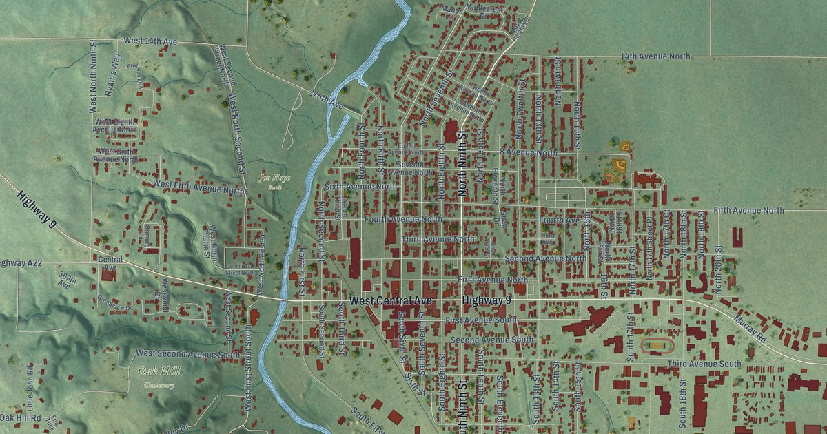Map of Estherville, Iowa in 2026