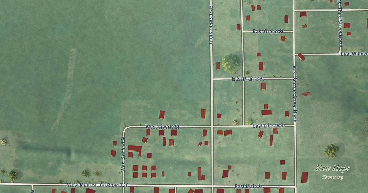Map of Exline, Iowa in 2026