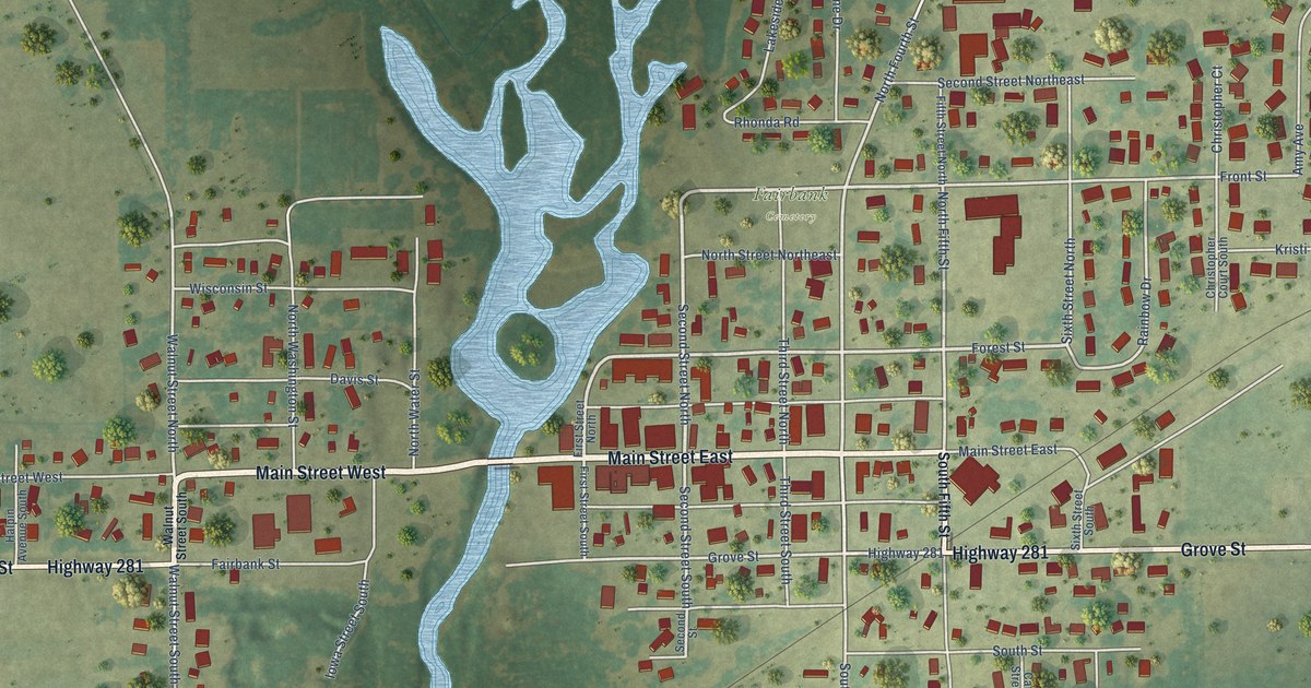 Map of Fairbank, Iowa in 2026