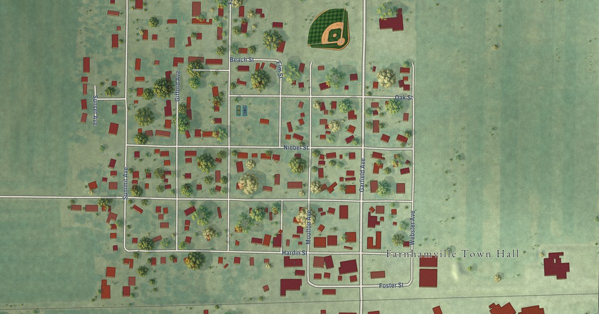 Map of Farnhamville, Iowa in 2026