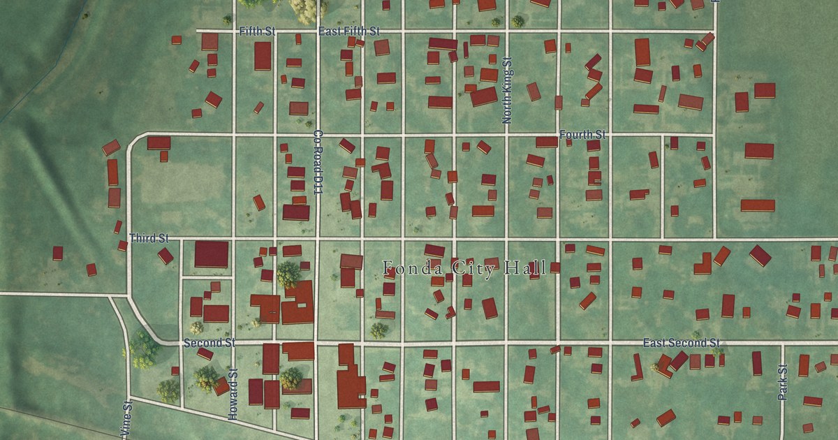Map of Fonda, Iowa in 2026