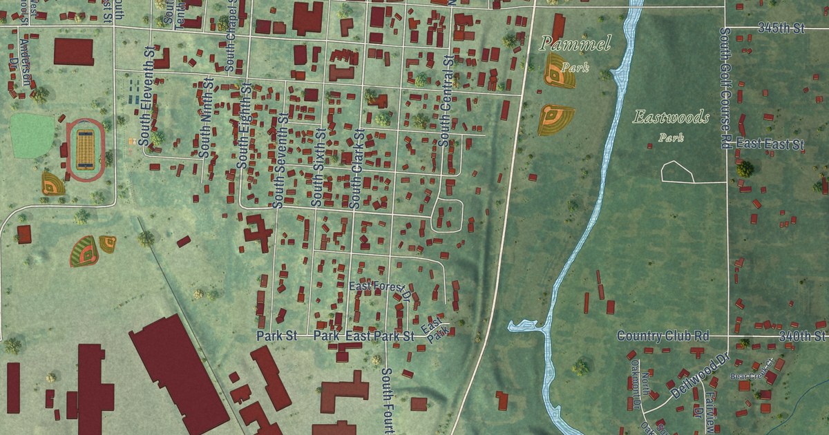 Map of Forest City, Iowa in 2026